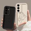 Phone Case For Samsung S26 S25 S24 S23 S21 S20 Ultra Animal Woman Girl Face Line Funda For Galaxy S25 S24 FE S26 Plus Soft Cover