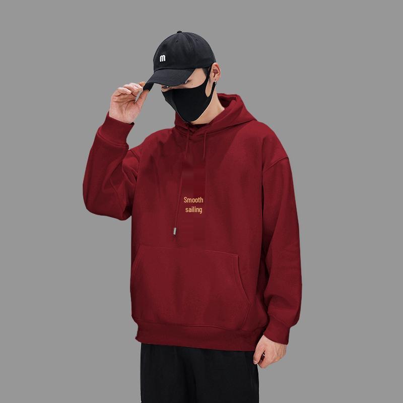 Shawn Yue Fleece-Lined Hoodie: Men's Hong Kong Style, Autumn/Winter, Trendy Brand, Large Size, Versatile Shirt