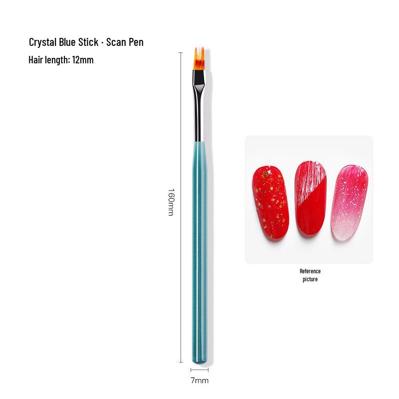 Japanisches professionelles Nailart-Pinselset - Farbverlauf, Verwischen & French Light Therapy Stifte zum Malen und Zeichnen.
