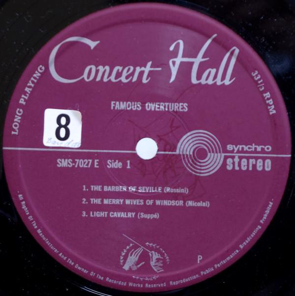 

LP Record VARIOUS - Famous Overtures SMS7027E Concert Hall UK Classical Used