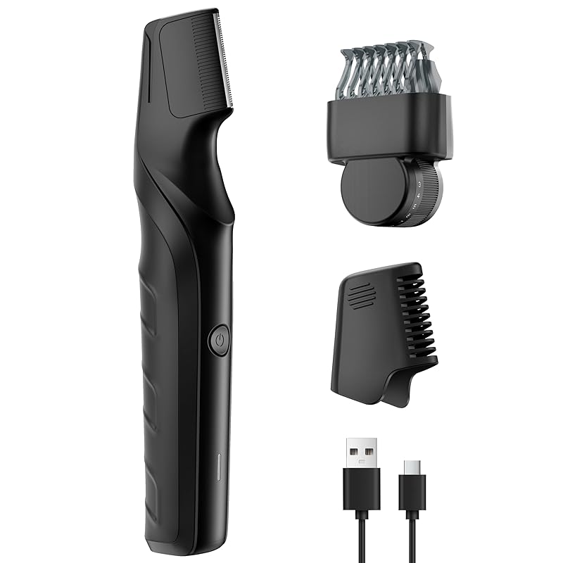 

[New in 2024] Body shaver electric mens shaver VIO shaver for men 9 levels adjustable USB rechargeable eyebrow shaver electric shaver unisex unwanted