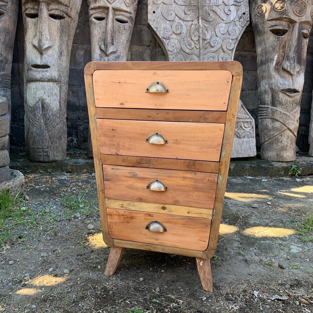 4 Drawer Recycled Teak Chest of Drawers