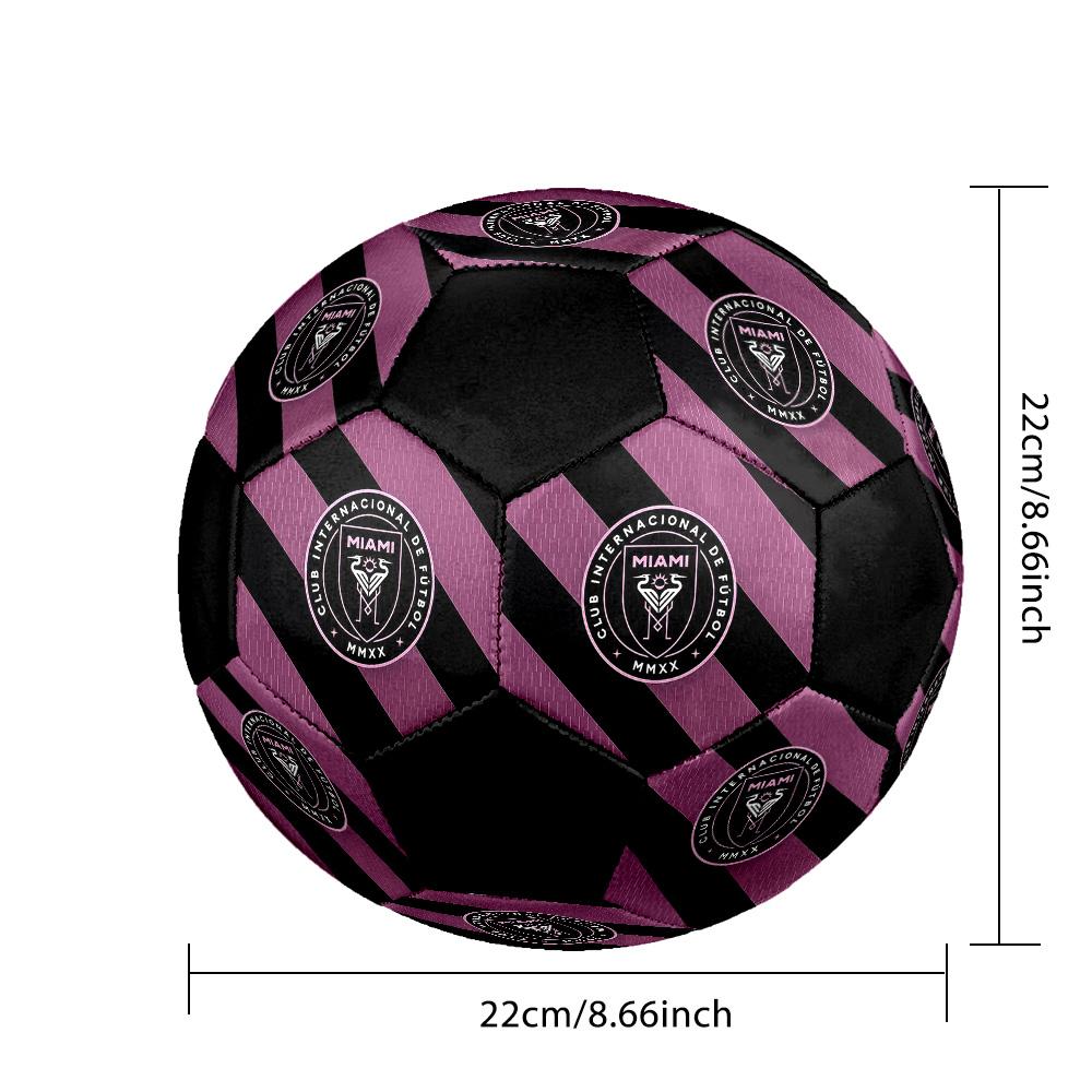 Inter Miami CF Soccer Ball Colorful All Ages Machine Stitched PVC Competition Ready Durable High-Bounce.SIZE5