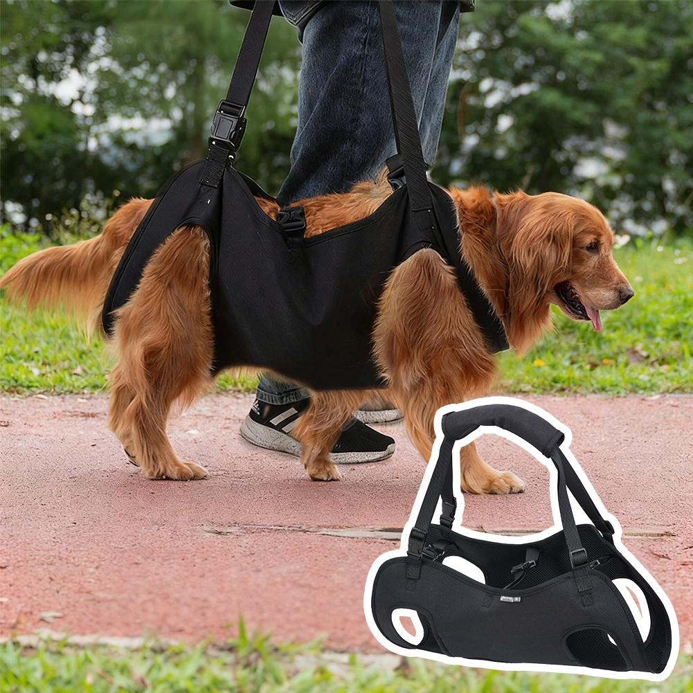 

Для Больших Собак Черная Слинг-Переноска для Всего Тела Поддержка Лап Собаки Переноски Шлейка для Пожилых, Раненых, Инвалидных Собак Подъемная Шлейка для Собак S
