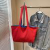Double-Sided Tote Bag Women's Shoulder Bag Large Capacity Shopping Bag
