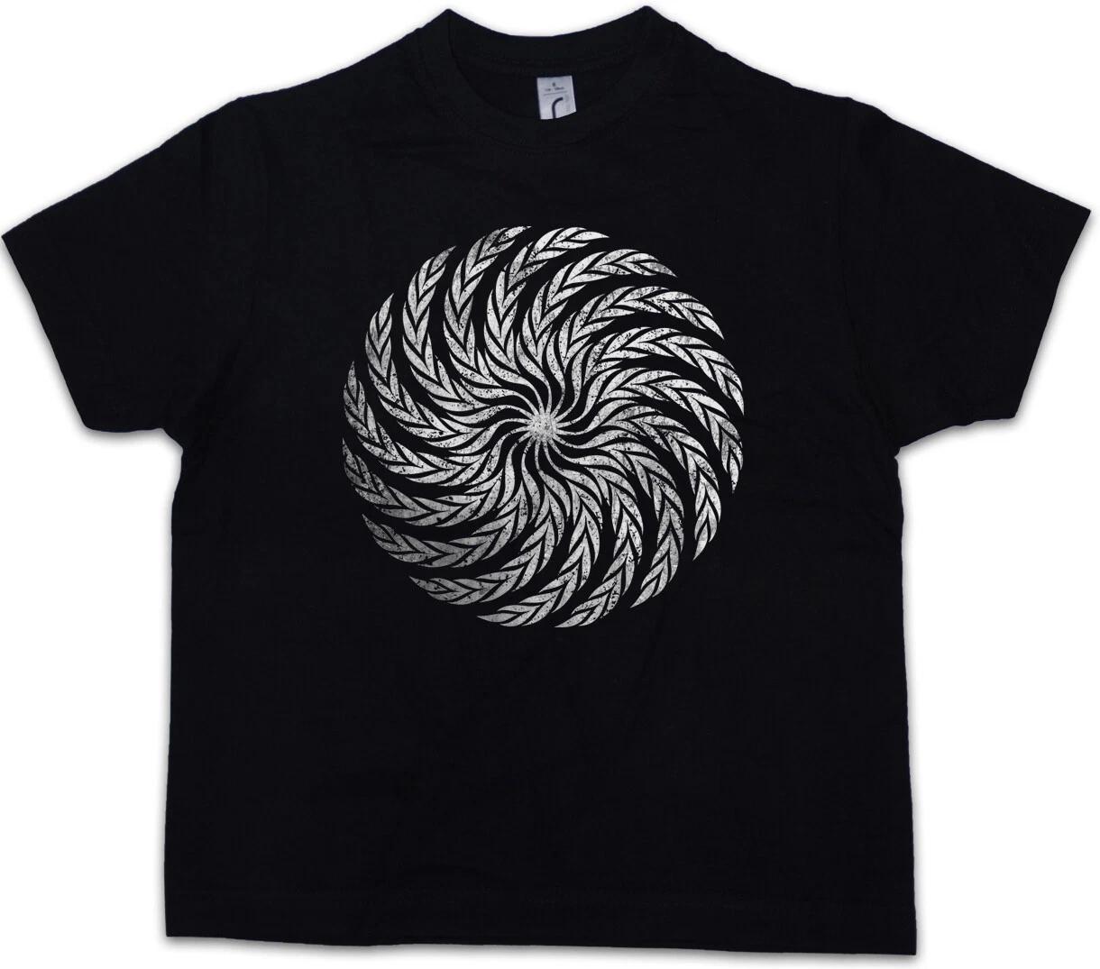 LEAVES SPIRAL Kids Boys kids boys T-Shirt Hypnosis Maze Maze Mystic Leave Spiral 160