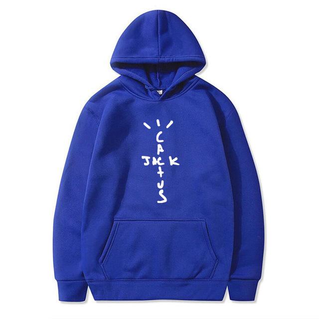Cactus Jack Swag Alphabet Print Hooded Sweater Women's Hooded Sweatshirt Casual Pullover