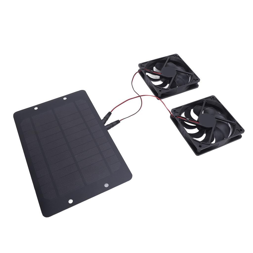 Dual Solar Fan Kit 12V 10W Monocrystalline Silicon Easy To Use Solar Panel Powered Fan for RV Car Boat