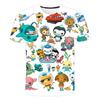 Kidss Fashion 3D The Octonauts Printed Short-Sleeved Tops For Boys Girls Summer Short-Sleeved High-Quality Children's Clothes