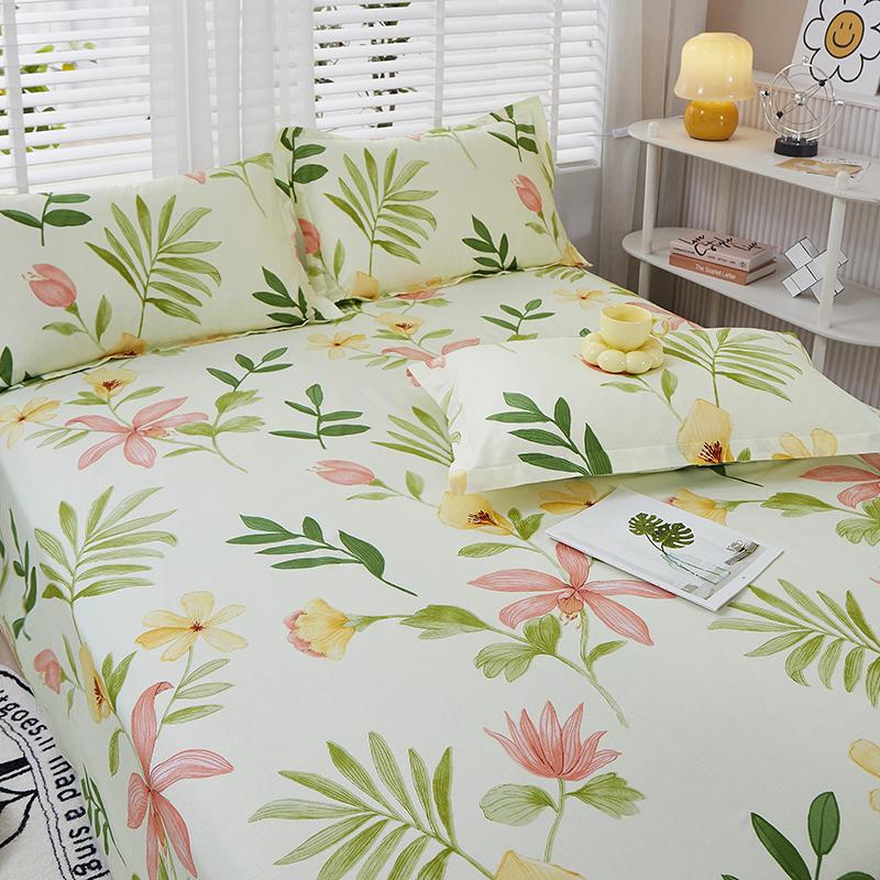 Cotton Bed Flat Sheet for Double Bed Plain Solid Color Top Sheets Single/Queen/King Flat Bedsheets Home Bed Linen Sheets