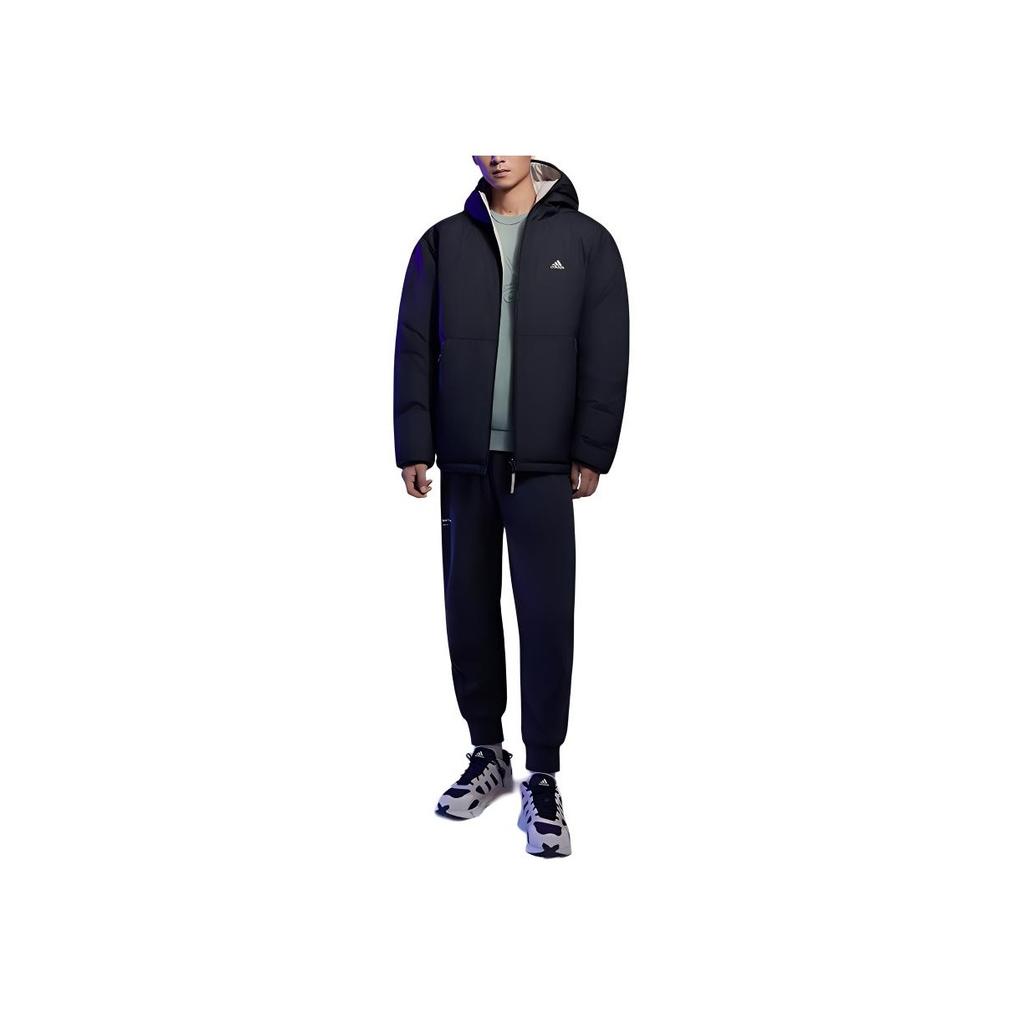 Adidas Solid Color Logo Elastic Waist Joggers Men Bottoms Black IP4971