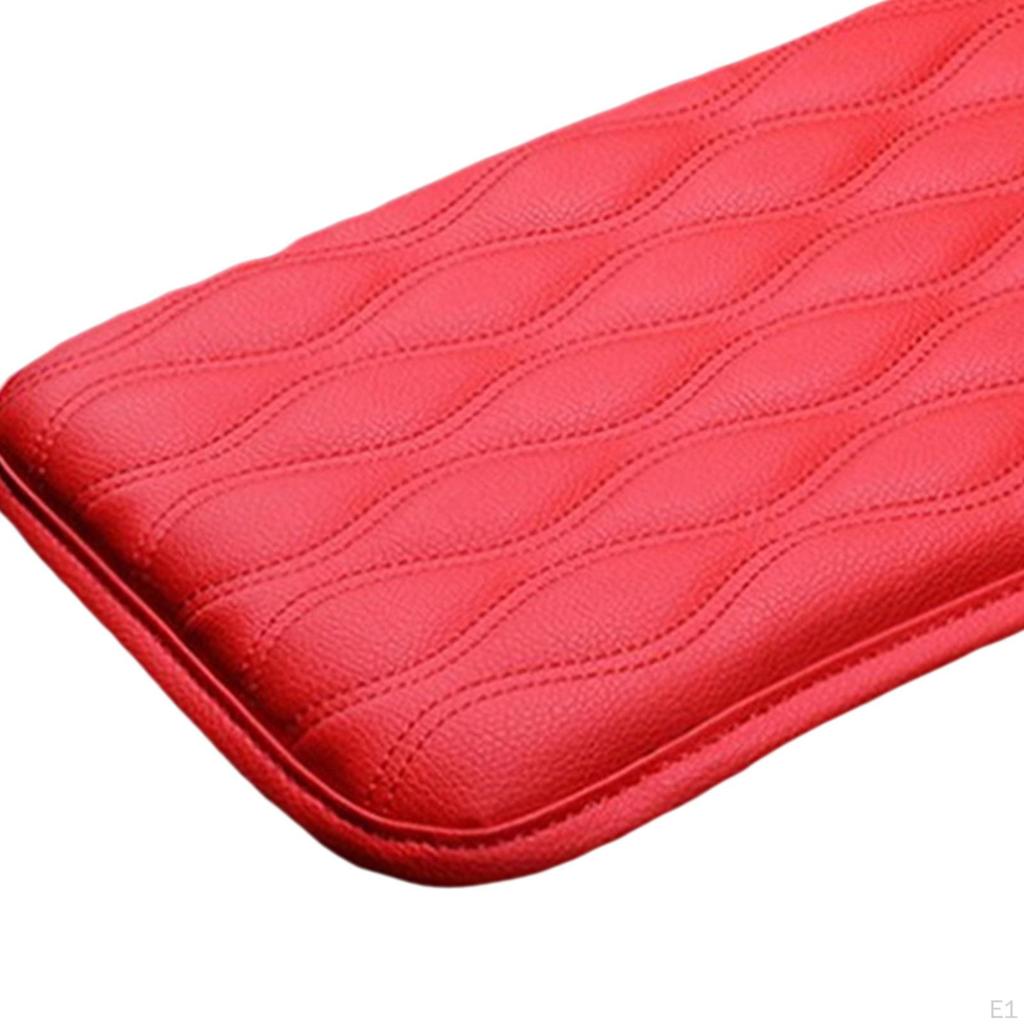 Car Armrest Auto Console PU Leather Lid Pad Cushion Mat