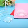 PATIKIL Acrylic Stamp Blocks with Grid Set of 2 Clear Stamp Perfect Rectangle Decorative Mounting Blocks for DIY Card Making Lines, Blocks,