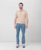 MANNERGRAM Nouvelle Fine Cashmere Cotton Polo Short Sleeve Knit Beige