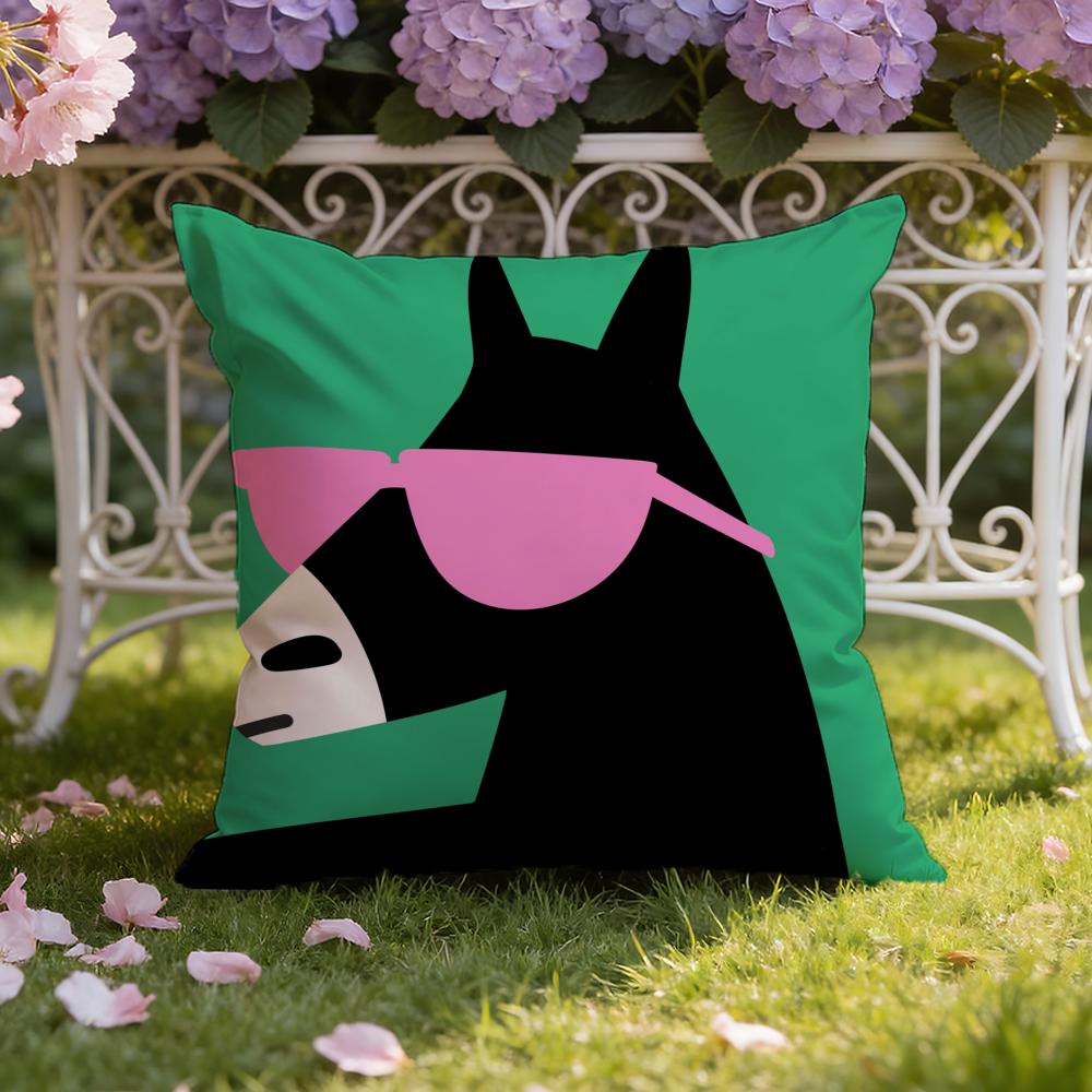 Cartoon Animal Cute Cushion Cover Home & Car Dual-Scene Pillow Cover: Reversible for Premium Comfort