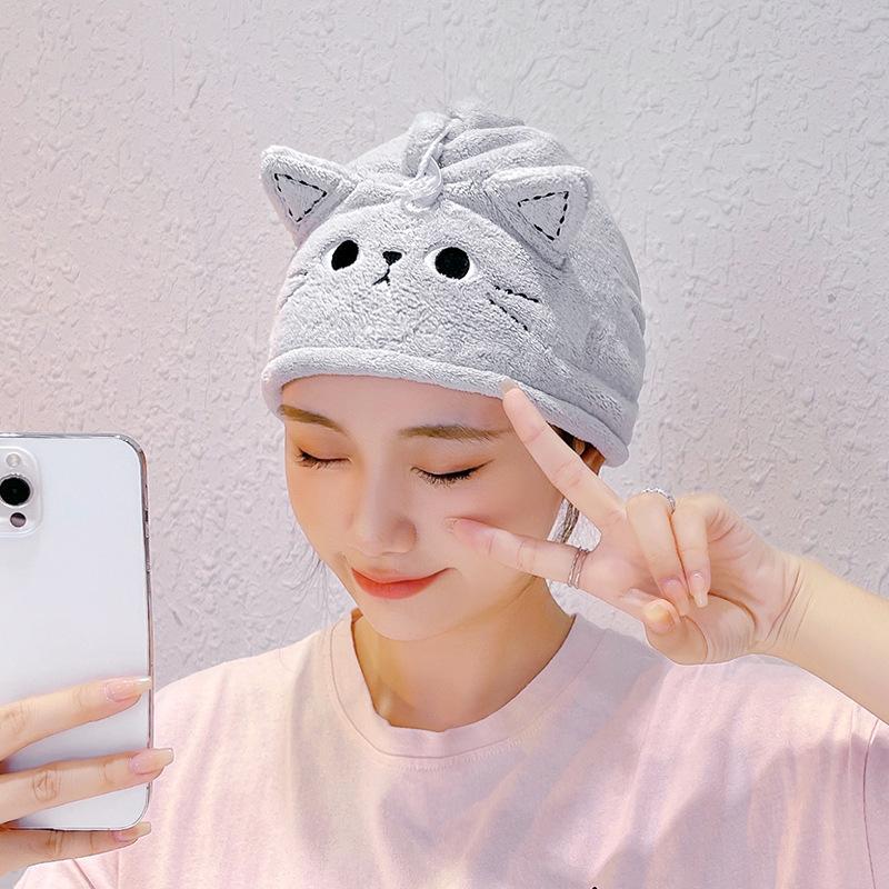 Embroidered Dry Hair Cap, Water Absorbing Shower Cap For The Head, Women'S Quick Drying Hair Care And Drying Tool.
