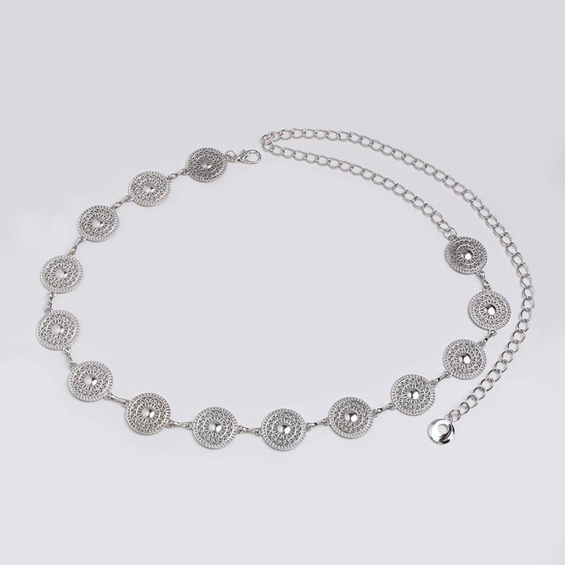Retro Embellished Metal Waist Belt With Water Dots For Adult Women Jewelry Summer