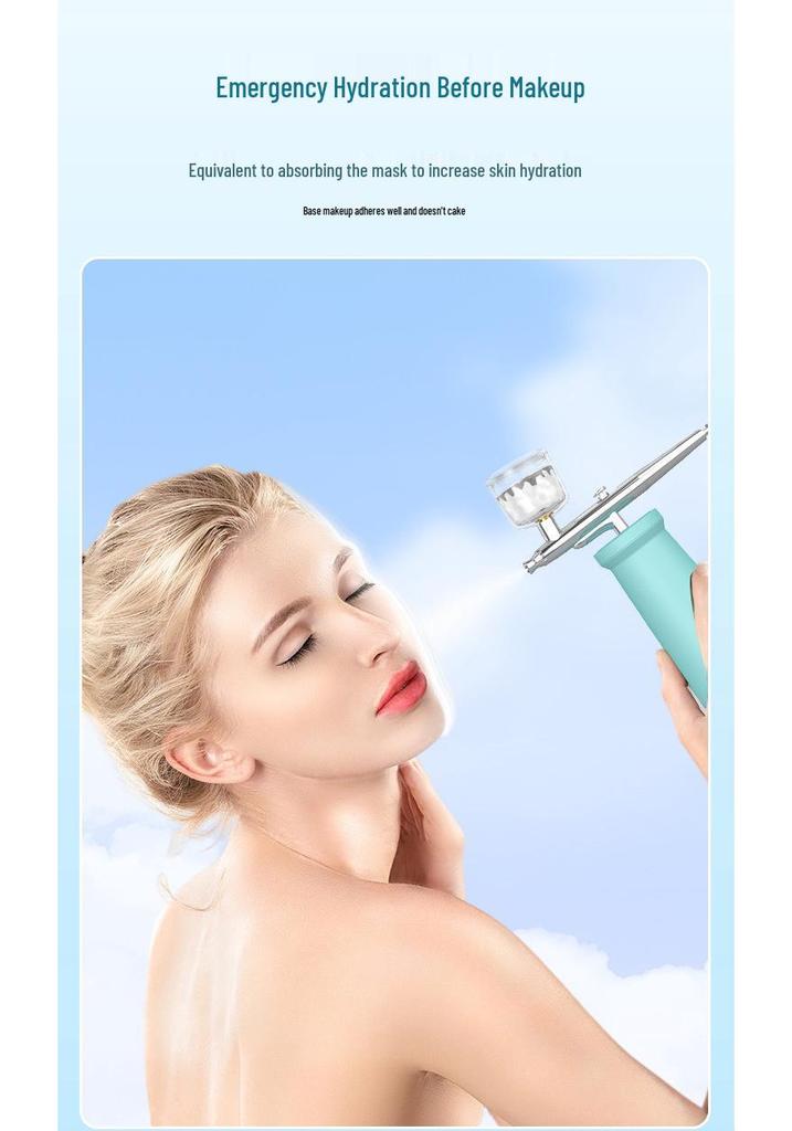 Portable Nano Spray Oxygen Injector for Facial Hydration - High-Pressure Handheld Moisturizing Spray Gun for Salon & Home Use