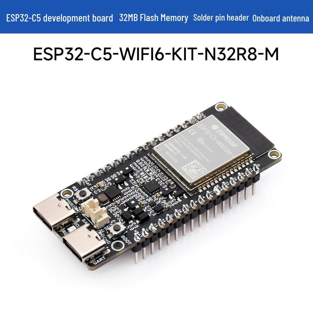 ESP32-C5 Wi-Fi 6 Dual-Band Development Board, 240MHz RISC-V Processor, Multi-Protocol.
