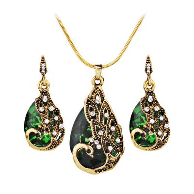 Damenohrring Pfau Schmuck Halskette Ohrstecker lery