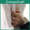 Einzigartiger Zeitgenössischer Kupferring Für Frauen Stilvolles Geometrisches Offenes Ringdesign