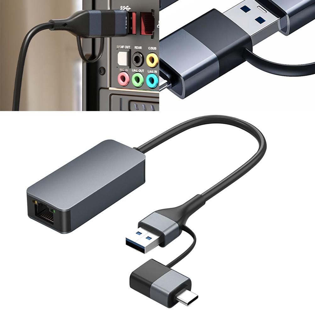 

de Тип A/Тип C – 2,5G RJ45 Ethernet-адаптер Адаптер Ethernet LAN 2500 Мбіт/с Використання