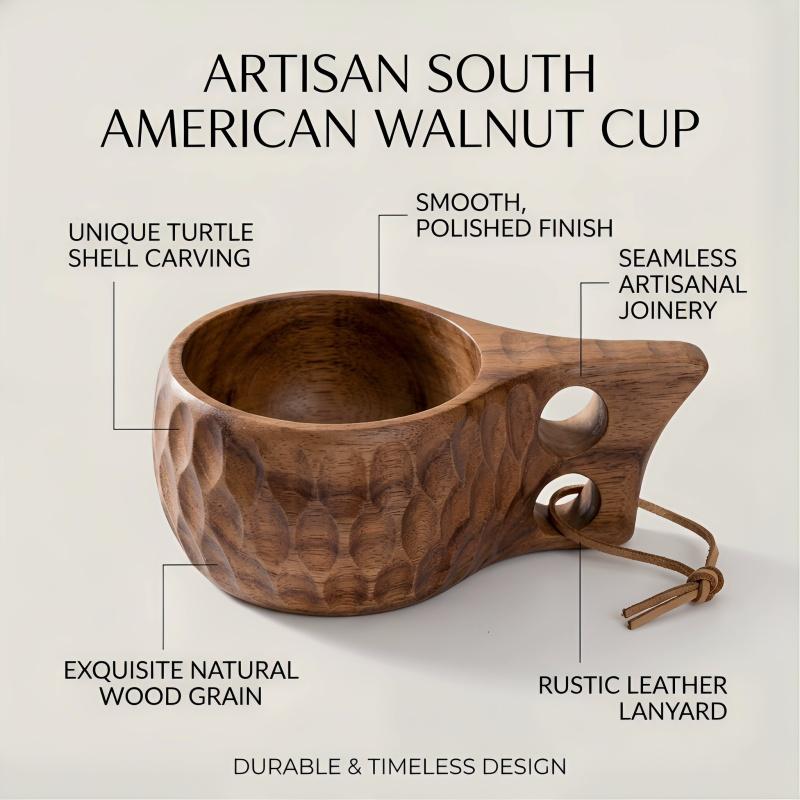 Yto Automobile Parts Handmade Wooden Mug Acacia Wood Coffee Tea Milk Cup Finnish Kuksa Home Breakfast Drinkware Japanese Style Tableware