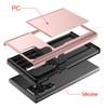 New Push Pull Wallet Card Slot Solid Color Phone Case For Samsung S25 Ultra S23 S20 S21 S22 S24 Ultra Plus FE Note 20 Ultra A55