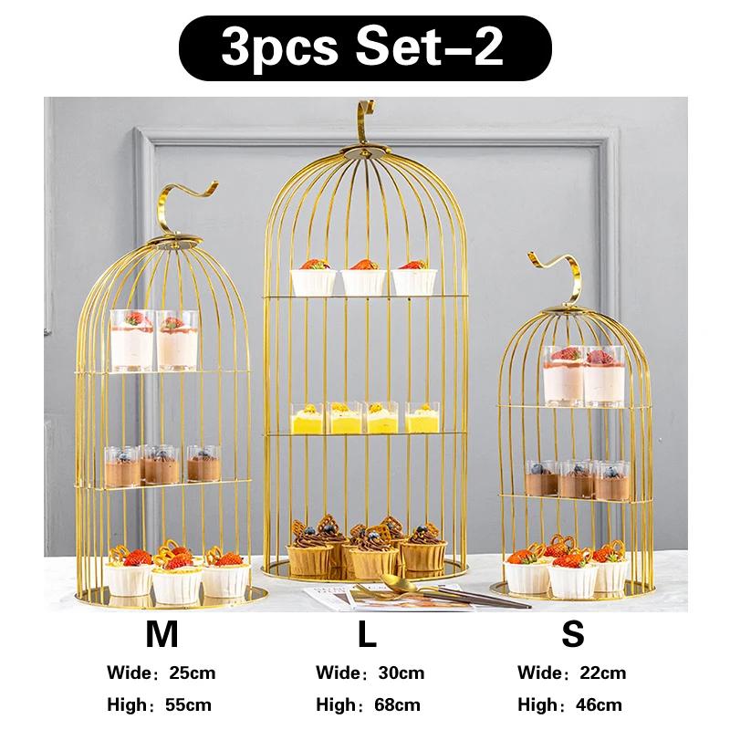Wedding Buffet Cake Set Up Dessert Table Decorations Display Rack Set European Style Snack Rack Food Stand Cake Stand Cake Stand