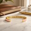 Baizihuahu This Too Shall Pass Mantra Cuff Bracelet, Adjustable Engraved Motivational Bangle Hidden Information Inspirational Encouragement