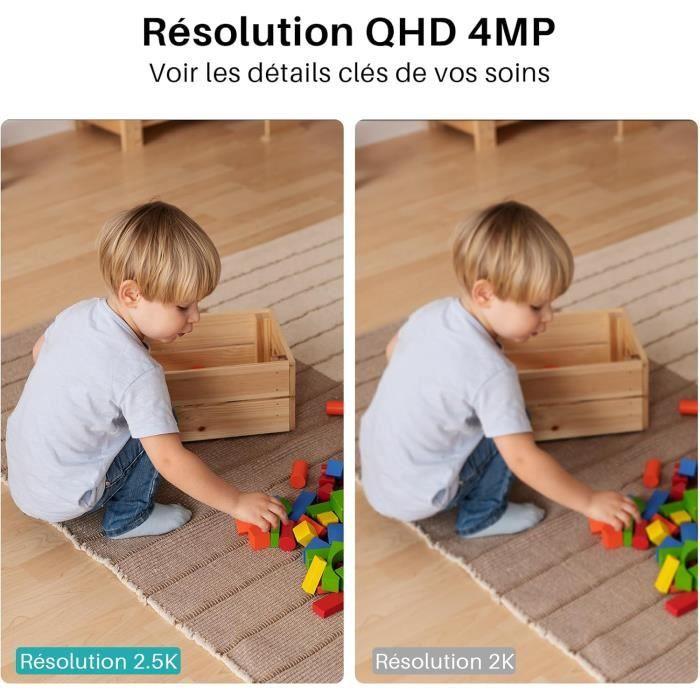 Caméra De Surveillance - WUUK 4MP/2.5K - Vision Nocturne - Détection De Mouvement - Intérieur