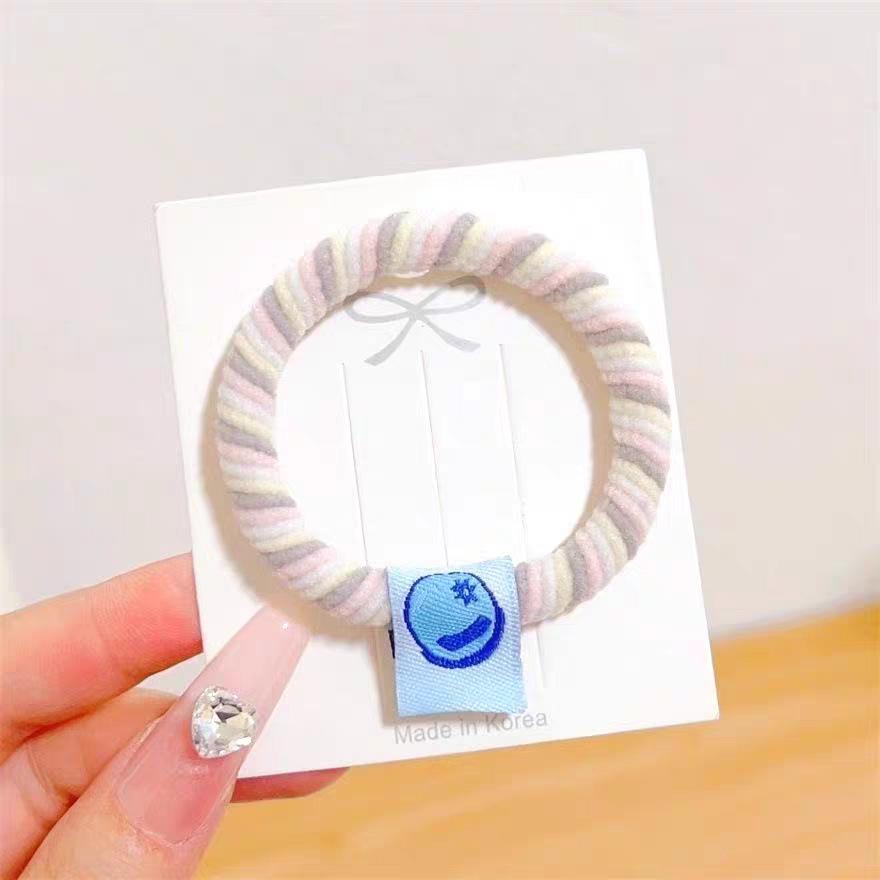 New Ice Cream Color High Elastic Hair Ties - Damage-Free Candy Color Rubber Bands for Girls