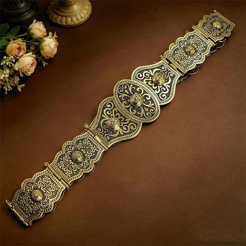 Premium Zincs Alloys Wedding Belt And Armors Intricate Authentic Caucasian Themed Durability Waist Belt For Grooms