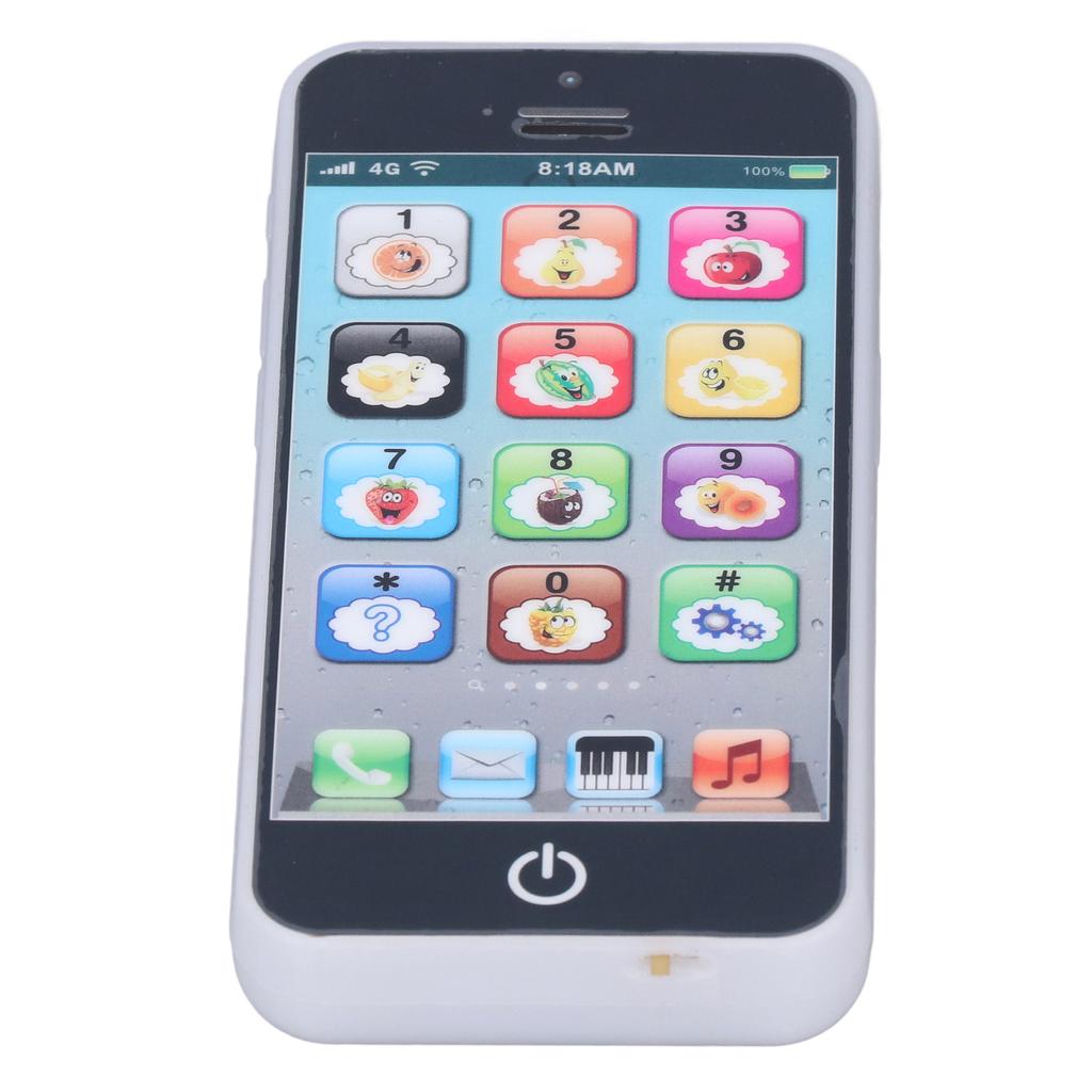 Baby Mobile Phone Toy Simulation Shaped Clr Music Cool Light English Mobile Phone Toy