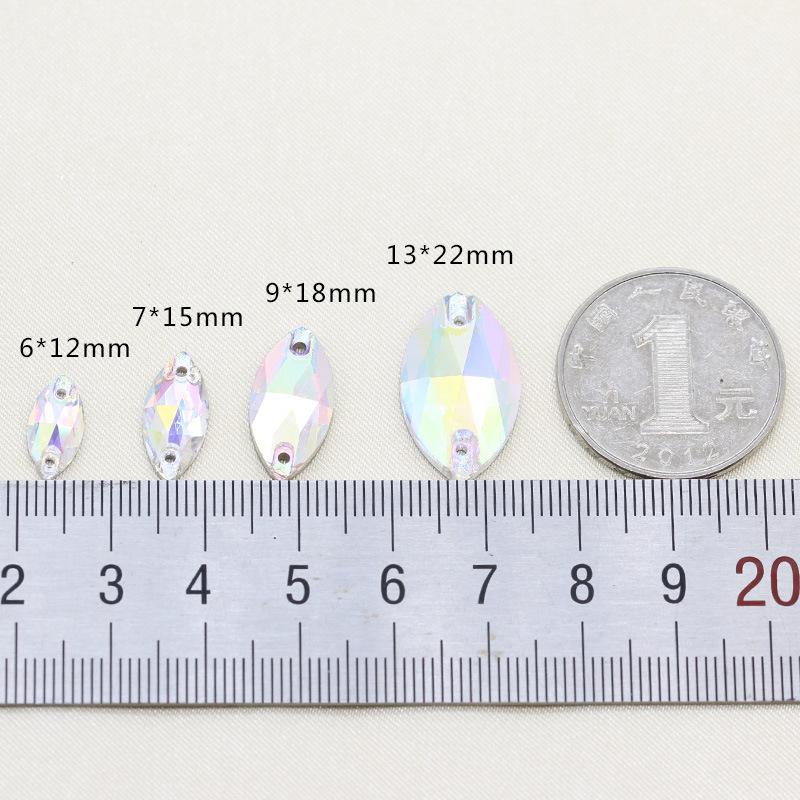 Premium Flat-Bottomed Double-Hole Glass Sewing Drill and Rhinestone Stickers for DIY Clothing, Shoes, Hats, and Bags.