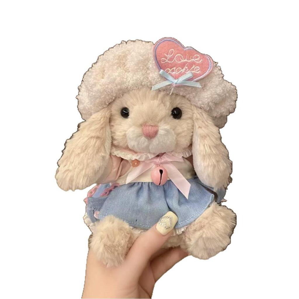 Lolita Cute Rabbit Plush Toy Doll Pendant - Adorable Bunny Figure with Outfit Gift