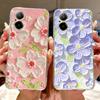 For Realme C67 4G 5G / Realme 12 Lite 4G Case RMX3782 RMX3890 Clear Soft TPU Cover Colorful Flower Cute Cartoon Cool Dragon Etui