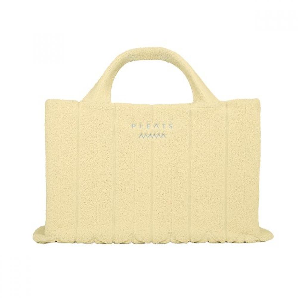 Pleatsmama Oversized Tote Bag Poodle Ivory