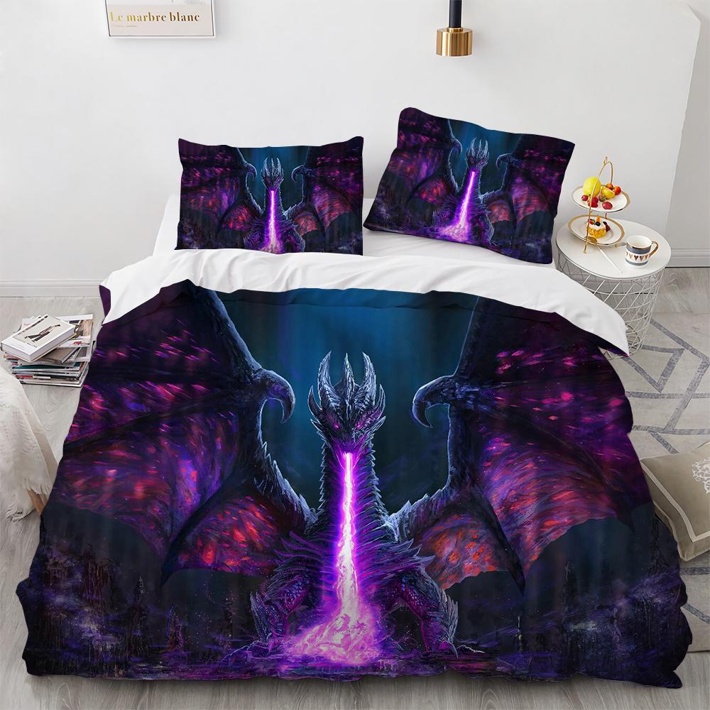 Kemila 3D HD Digital Dragon Heimtextilien Bettwäsche-Set Bettbezug Kissenbezug US/UK/AU Single Twin Full Queen King Schlafzimmer-Set
