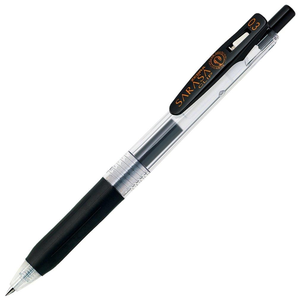 

Zebra Sarasa Clip Gel Ballpoint 10 Pen, 0.3mm, Black, Pens, B-JJH15-BK