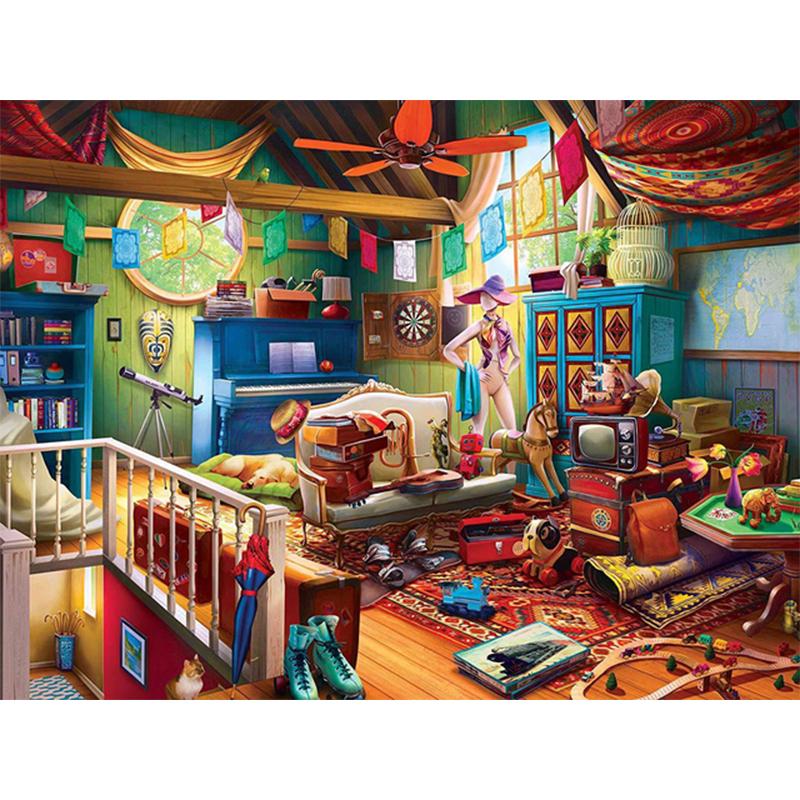 5D DIY diamantová malba Kreslený křížový steh Plný kulatý vrták výšivka Mozaika Umělecký obrázek kamínků Domácí dekorace na zeď dárek