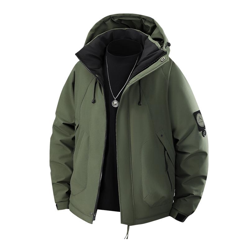 Men's Trendy Thickened Windproof Puffer Jacket – Warm Graphene Cotton Winter Coat