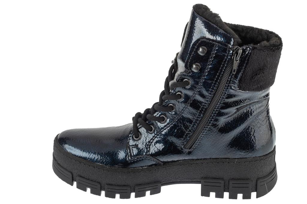 Rieker Booties, Womens navy Lace-up shoes