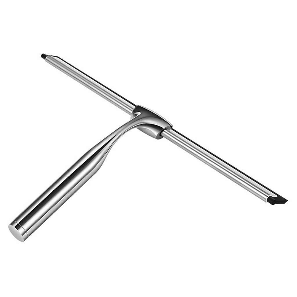 Stainless Steel Silicone Glass Wiper - Window & Bathroom Scraper for Home & Hotel Use