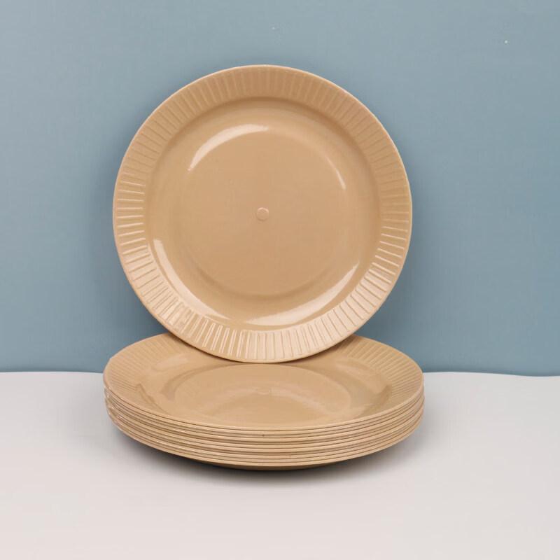 ZISIZ Rice Husk Disposable Tableware Set