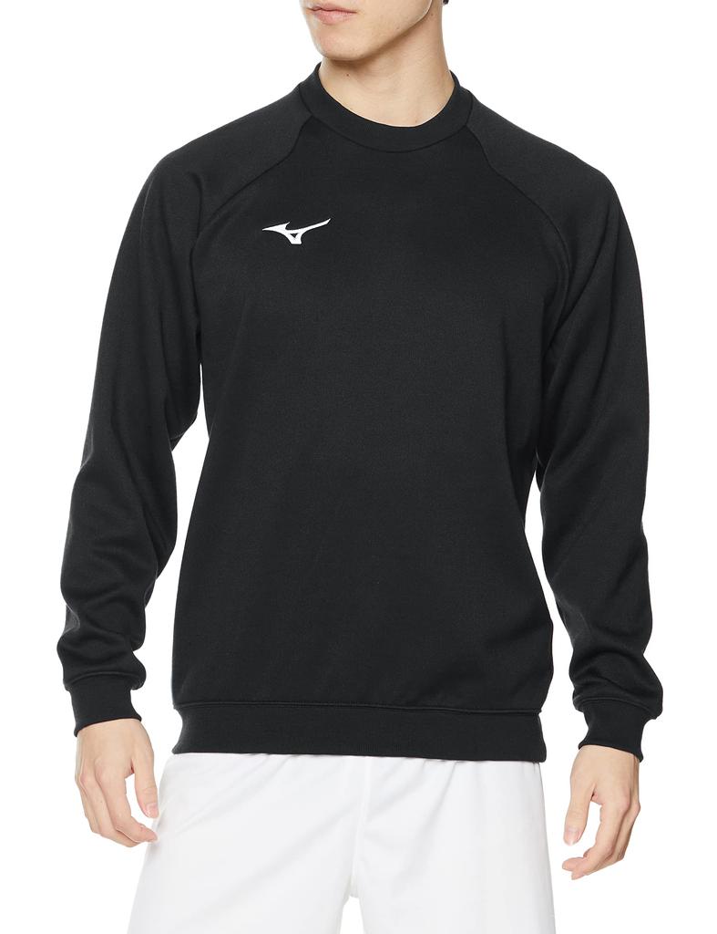 Mizuno Training Wear Crew Size S Sweatshirt, Neck, 32MCA175, Black,