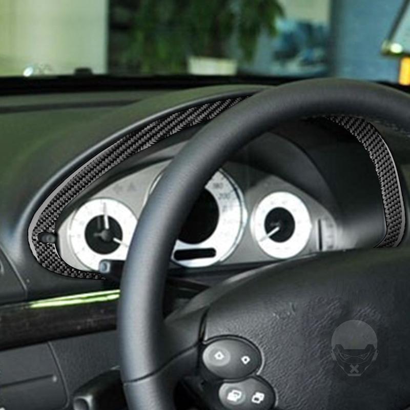 Carbon Fiber Car Accessories Speedometer Frame Cover Soft Sticker For Mercedes W211 E Class 2003 2004 2005 2006 2007 2008 2009