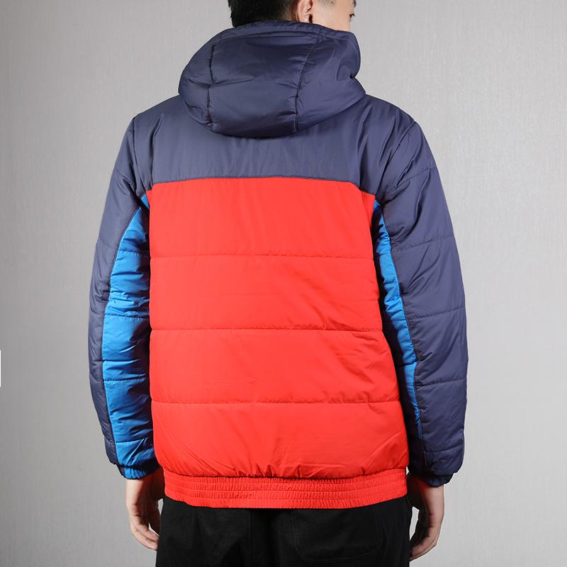 Nike Colorblock Casual Sport Warm Windproof Fleece-Lined Cotton Jacket Men Tops Blue BV4684-557