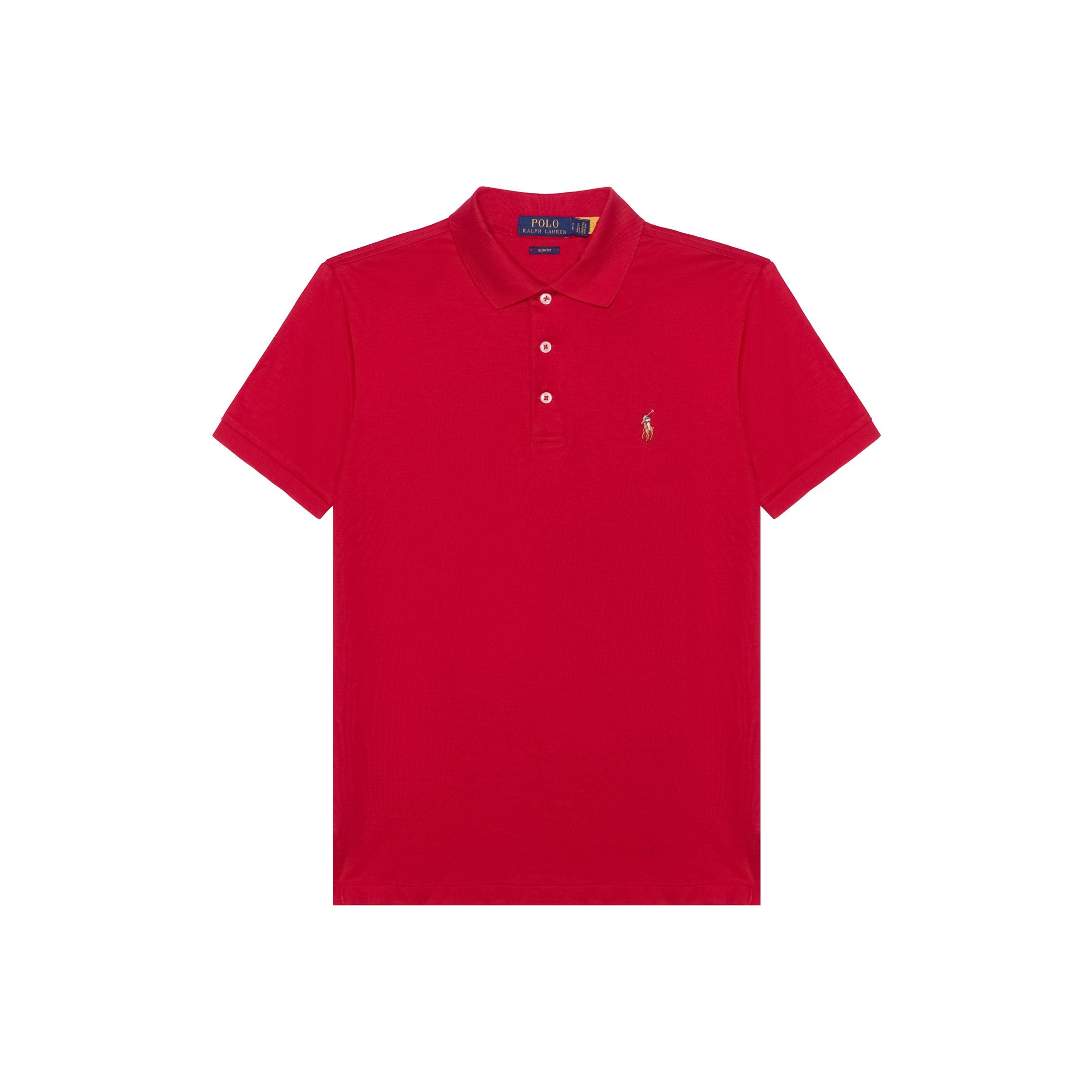 

Polo Ralph Lauren однотонный логотип вышитые пуговицы повседневная рубашка поло с коротким рукавом мужские топы бордовый MNPOKNI1N820726-600 S