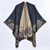Sciarpa Autunnale e Invernale, Scialle da Viaggio Versatile a Quadri da Donna, Mantello Spaccato Spesso Etnico in Imitazione Cashmere